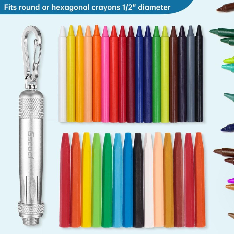 Gscocl Lumber Crayon Holder for 1/2" Round or Hexagonal Crayons,Ferro