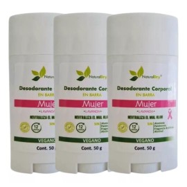 Naturaldry Desodorante Naturaldry Mujer En Barra Corporal 3 Pack De 50g