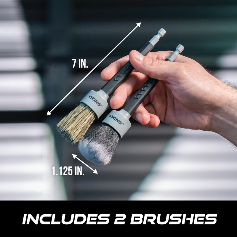 VIKING Drill Detail Brush Set, Professional 2 Pack with Super