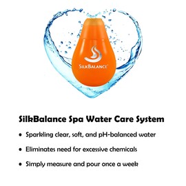 Silk Balance Natural Hot Tub Solution - 38 oz - Water Softener & Water Care System - Spa & Hot Tub Cleaner, Balancer, Clarifier, & Conditioner - 2 Month Supply Bundle with a Drawstring Bag
