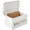White Beaded Recipe Box