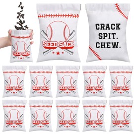 Whaline 24Pcs Baseball Seed Sack Bags for Team Baseball Canvas Seed Sack Pouch Coin Purse Original Gift Bag for Sunflower Seed Sports Lover Party Favors