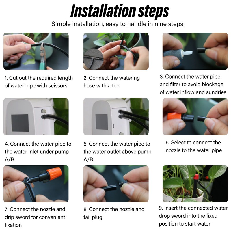 Automatic Drip Irrigation Kit Smart APP WiFi Programmable Timing Irrigaition