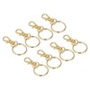 100PCS Gold Lobster Claw Clasp with Key Rings Rustproof Metal
