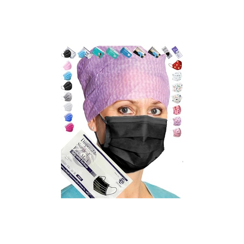 40 Pcs Disposable_Face_Masks with Elastic Earloop 3-ply Face Mouth Hygiene