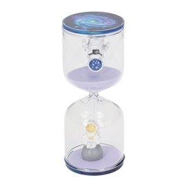 Decorative Sand Timer Clock Space Man Educational Hourglass for Office Home Kitchen Desk Decor Purple 5 Minutes