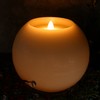 CVHOMEDECO. Moon Sphere Wax LED Dancing Flame Candle Ball Battery