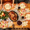 Thanksgiving Plates and Napkins Dinnerware Sets, Thanksgiving Disposable Paper Plate