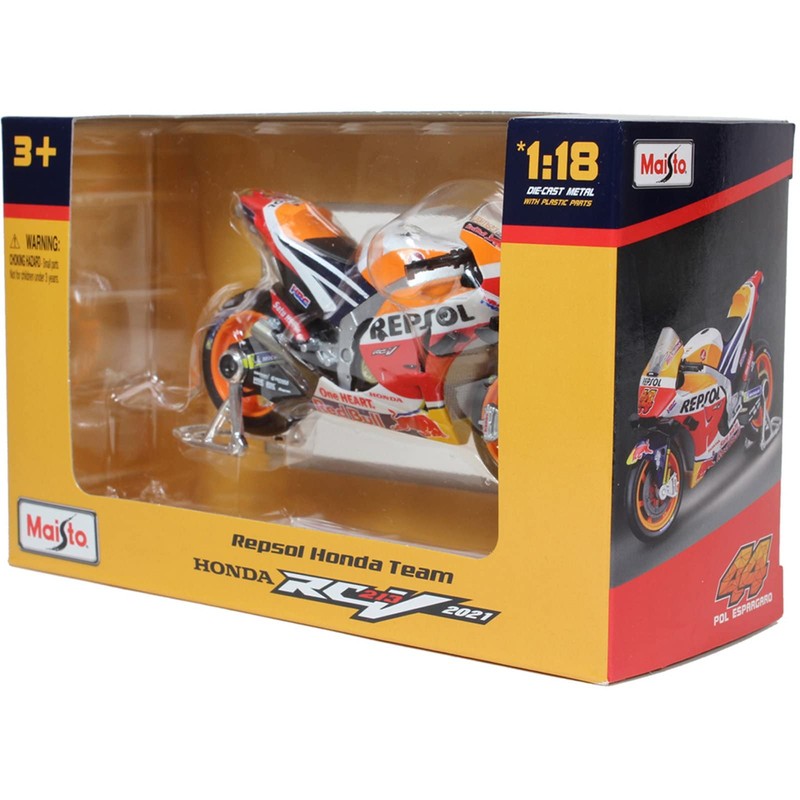 Maistro 1:18 Motorbike 2021 Repsol Honda RC2 13V (#44 Espargaro)