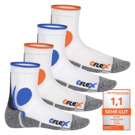 CFLEX running socks – 4 pairs of running socks – shock-absorbent, protective, supportive and air conditioning – sizes 35-46 - 35 - 38