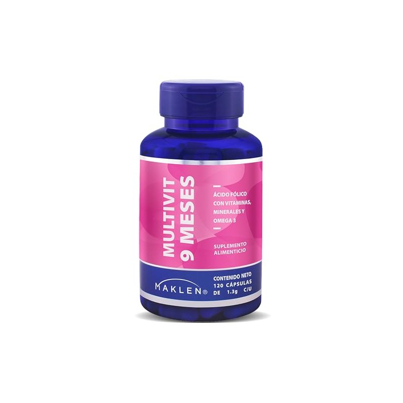 Prenatal Multivit Maklen Meses Multivitaminico Completo Ácido Fólico Omega Suplemento