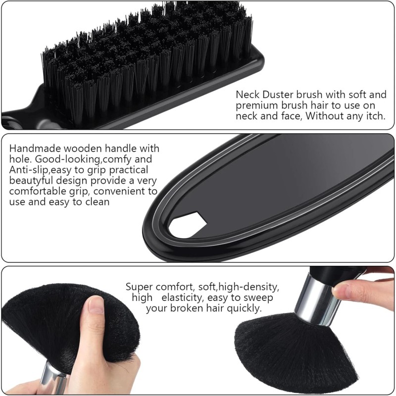 Patelai 3 Pieces Neck Duster Brush Barber Hair Blade Clipper