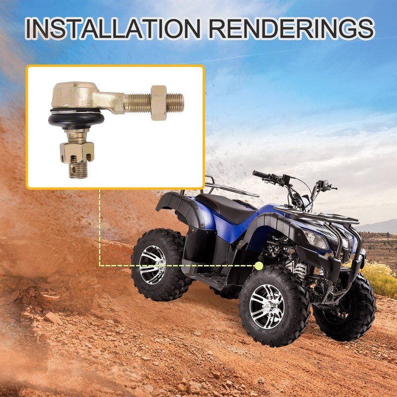 GOOFIT 12-12mm Tie Rod for Go Kart ATV Dune Buggies