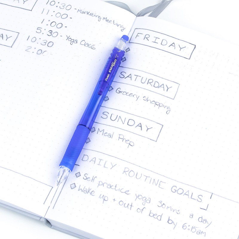 Pentel PL107C EnerGize-X Lápiz de minas 0.7 mm barril azul,