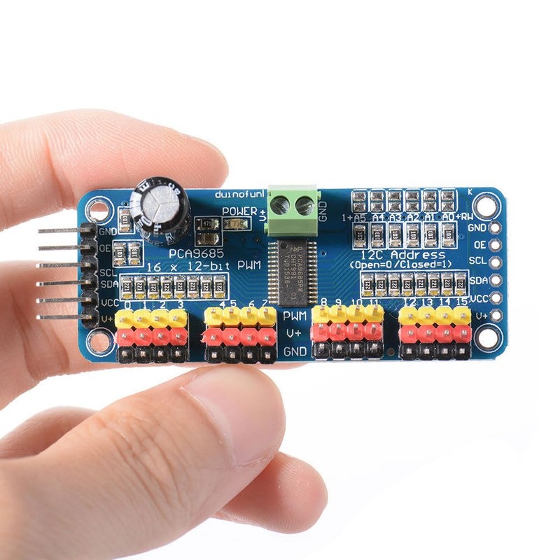 PCA9685 PWM Motor Driver 16 Channel 12-Bit PWM IIC Module