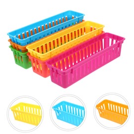 VILLFUL 12pcs Pencil Holder Stationery Basket Teacher Classroom Must Haves Pencil Holder for Plastic Storage Baskets Crayon Storage Pencil Basket Classroom Bins for Organization