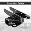 ROMELACK 2" Receiver Rear Trailer Hitch Heavy-Duty Steel Compatible with