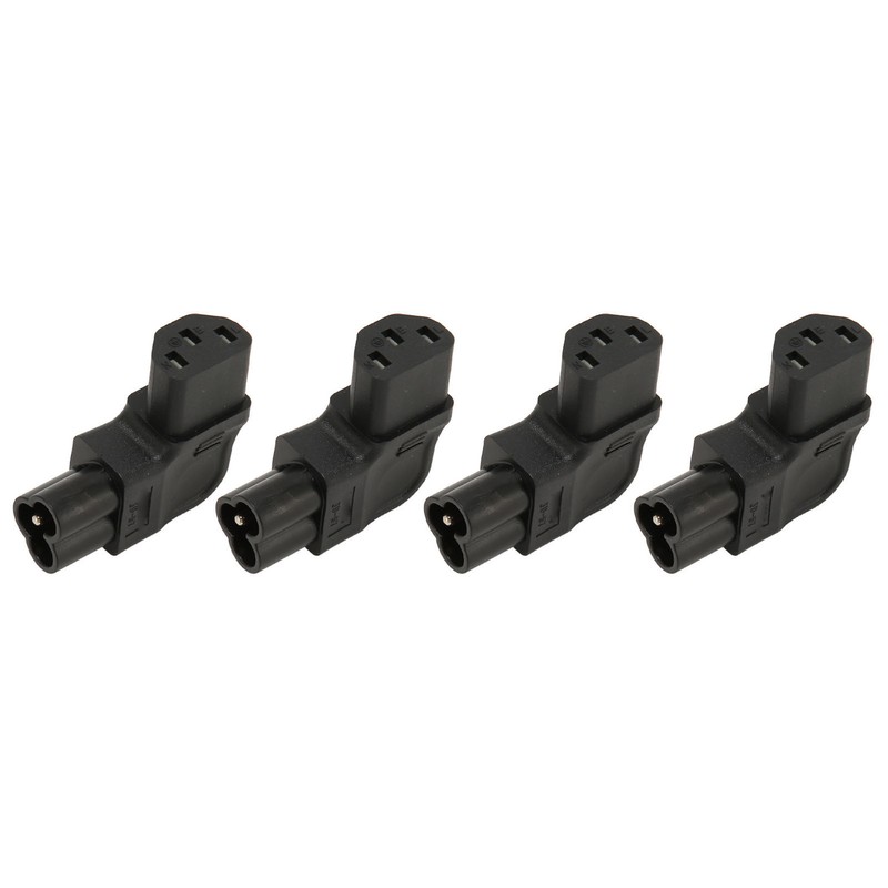 IEC320 C6 to C13 Power Adapter 90 Degree 2.5A‑10A 250V