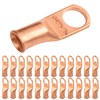 SELTERM 25pcs 4 AWG 3/8" Stud Battery Lugs, Ring Terminals,