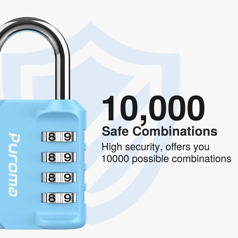 Puroma 1 Pack Combination Lock for Locker 4 Digit Outdoor