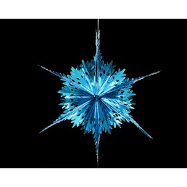 Simply Products Foil Garland Long Star - Christmas Hanging Decoration Wall Ceiling Xmas Deco (Turquoise)