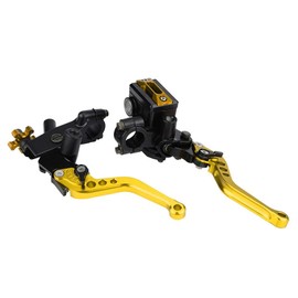 Yosoo Health Gear - 1 Par de Manijas Freno y Palanca de Embrague, Palanca de Freno de Motocicleta, Universal de Tambor para Motocicletas con Manillar de 7/8 22mm Accesorios de Motocicleta Dorado)