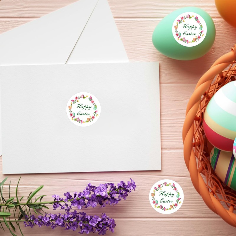 60 Pcs Easter Stickers, 2Inch Happy Easter Sticker Easter Stickers