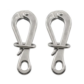 100mm Pelican Hooks And Eye Quick Release Hook Heavy Duty 316 Stainless Steel Marine Grade Quick Link(2 Pieces)