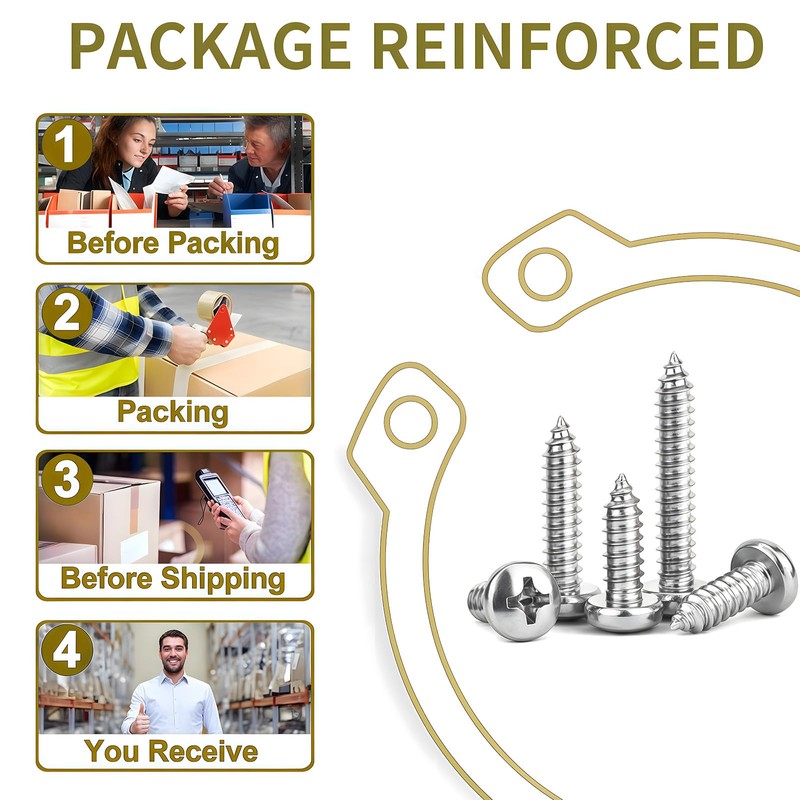 Zmbroll 600Pcs Silver M2 Pan Head Self-Tapping Screws,Phillips Cross Round