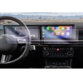 GAFAT [Pack of 4] Hyun-dai Tucson NX4 2025 2026 12.3 Inch Navigation + Cockpit Protective Film, Tucson 2025 Facelift Nano Screen Protector, Tucson 2025 Accessories, Shockproof, 6H Anti-Scratch