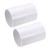 PATIKIL 83mm OD Straight Inline Duct Connector, 2 Pcs PVC