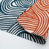 Musumi Furoshiki 3 Width Isa Pattern Double-Sided Tie Eye Orange