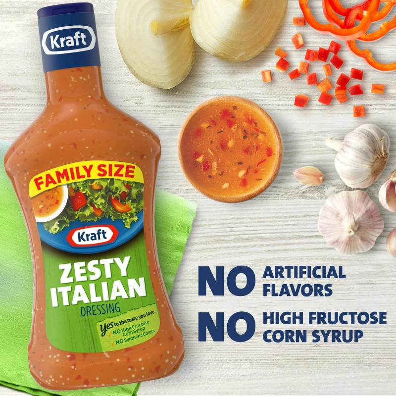 Kraft Zesty Italian Salad Dressing 24 oz Family Size -