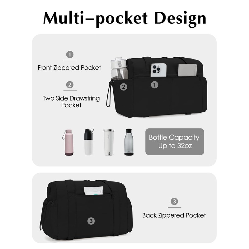 Small Gym Bag, Mini Gym Bag with Yoga Mat Holder