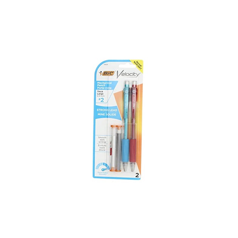 BIC Velocity - Lápiz mecánico (0,9 mm), 2 unidades