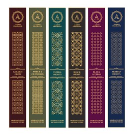 AAKRITI Incense Natural Luxury Incense Sticks Premium Long Lasting,Non-Toxic, Relaxing, Energizing, Refreshing, Meditation, Ritualistic Fragrance Pack of six (Arabian)…