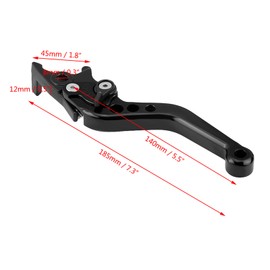 Double Disc Brake Lever, 1 Pair 4 Colours Universal CNC Aluminium Alloy Motorcycle Modification Double Disc Brake Lever for Motorcycles, Scooters, E-Bike (Black)
