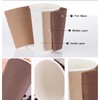 HOT BARGAINS, 50 X 12oz Kraft Disposable Brown & White