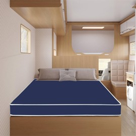 Greaton, 6-Inch Medium Firm Water-Resistance Foam Vinyl Mattress, Easy to Clean, Comfortable & Noise Free, Twin XL, Blue