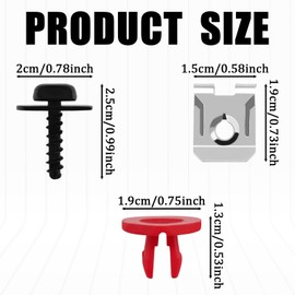 Gistilli 10 Sets T30 Engine Splash Shield Guard Undertray Cover Screws Bolt Nut Kit, Bumper Cover U Nut Compatible with Ford Focus Fusion Escape Explorer C-Max Transit Connect Lincoln MKC