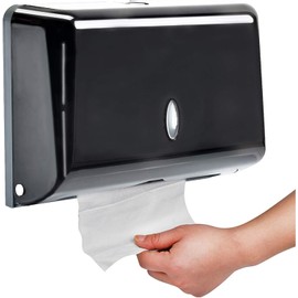 Paper Towel Dispenser Napkin Dispenser Paper Bathroom Kitchen Paper Towel Dispenser Folded Paper Dispenser in C/Multiplication (Black)