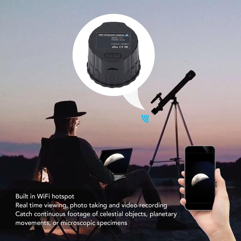 Wireless Telescope Camera with Wi-Fi, 2K Video & 24MP Photo,