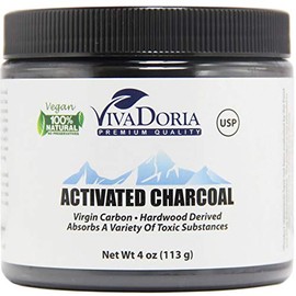 Viva Doria Activated Charcoal Powder, Hardwood Derived, Food Grade, 4 Oz
