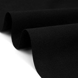 A-Express Black Calico Fabric by The Metre - Black Dyed 100% Cotton Fabric for Craft - 155 GSM 60" Inch 150cm Wide - Ideal for Sewing, Quilting, Embroidery, Linings, DIY Projects & Totes (1 Metre)