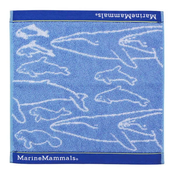 karora-ta Washcloth uxossyutaoru Sea Mammals Blue 981818 