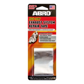 ABRO Exhaust Tape: Muffler Repair Kit, High Temp Aluminum Bonding Agent Exhaust Leak Tape, Fast, Economical, Permanent Solution to Stop Noise and Seal Out Dangerous Fumes, No Special Tools Required