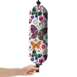 Cute Plastic Bag Holder,Colorful Butterflu,Grocery Bags Dispenser,Shopping Bag Organizer,Gifts for Kitchen Decor