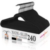 HOUSE DAY Black Velvet Hangers 240 Pack, Velvet Clothes Hangers