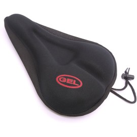 Maveek Gel Bike Seat Cover - Extra Comfortable Soft Gel Bicycle Seat Cycle Saddle Cushion Bicycle Pad Cover (Black)