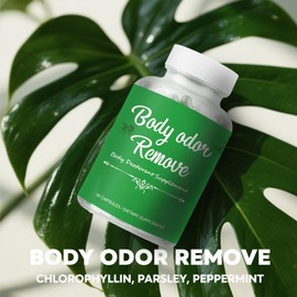 Body Deodorizing Supplement, Natural Chlorophyll for Women & Men, Body Internal Deodorant Pills with Mint & Parsley for Skin, Breath, and Gut Health - 90 Capsules (2PCS)
